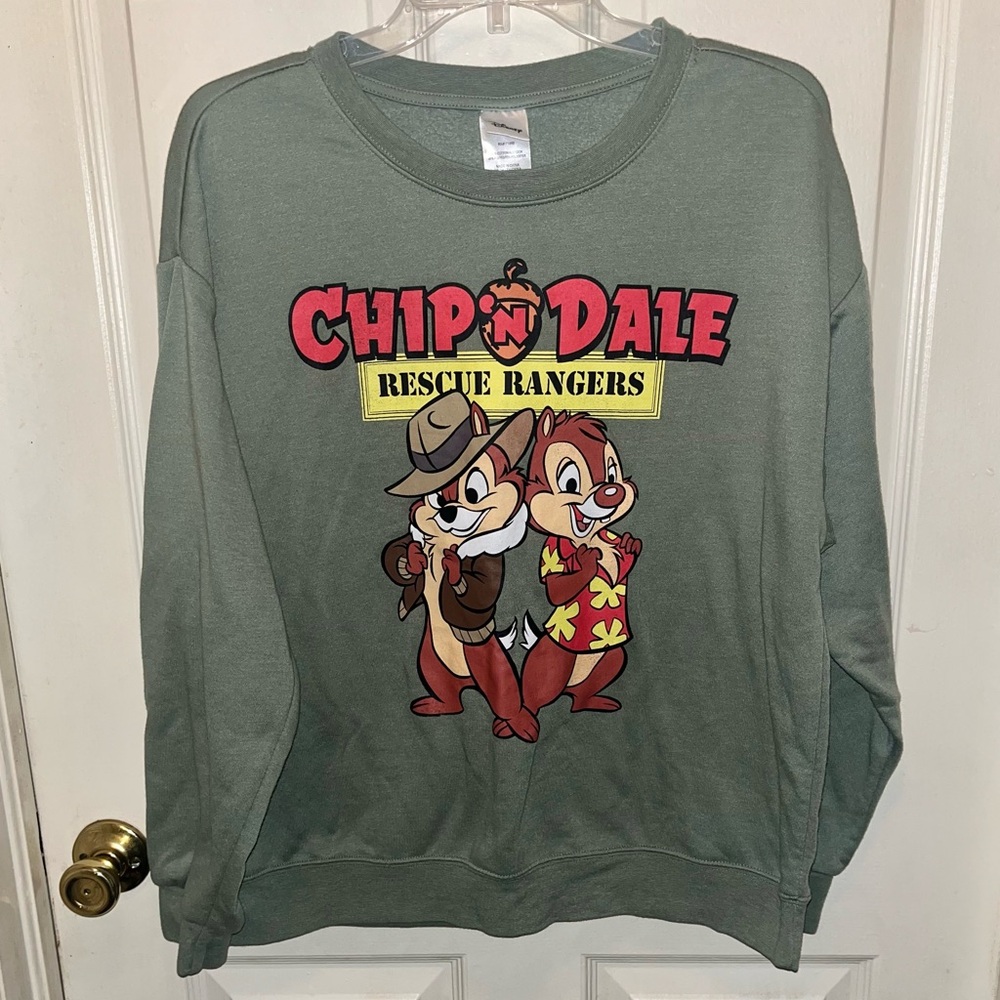 CHIP N’ DALE Long Sleeve Rescue Rangers Sweatshirt. Sz XL.